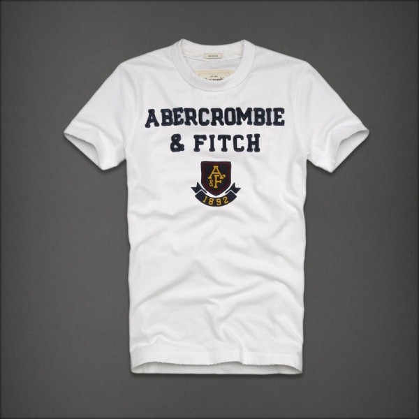 Abercrombie Fitch Hombres De Cuello Redondo Corto Remera AF5378
